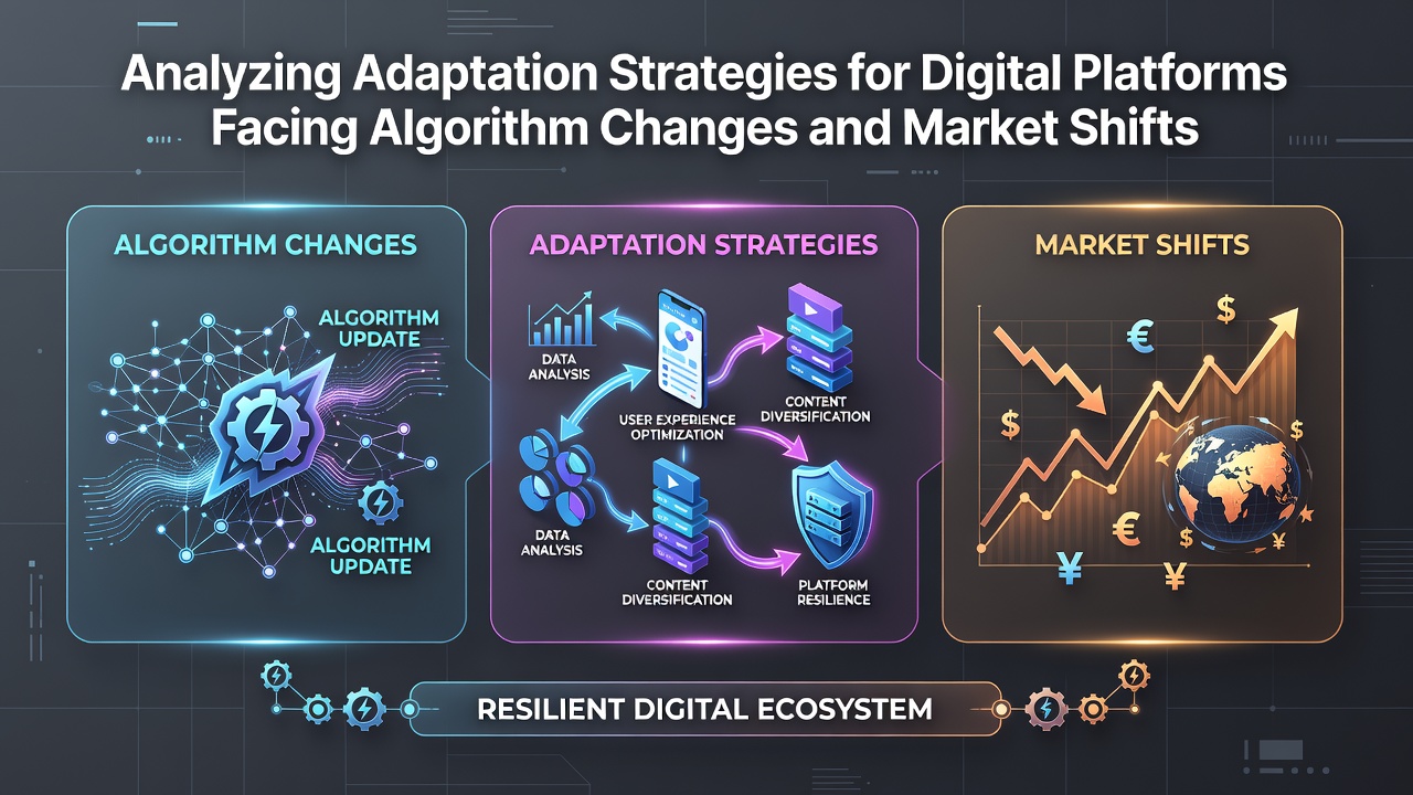 Analyzing Adaptation Strategies for Digital Platforms Facing Algorithm Changes and Market Shifts